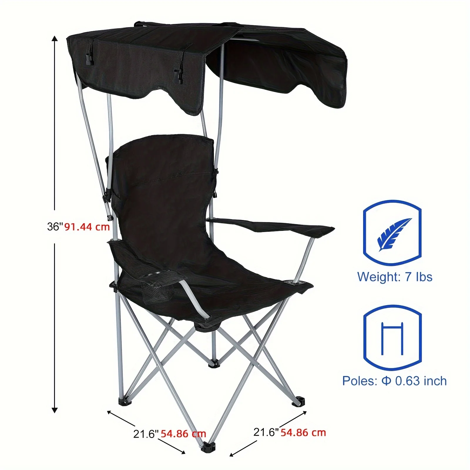 Outdoor Furniture Sunbrella - Poltrona lounge a baldacchino con parasole