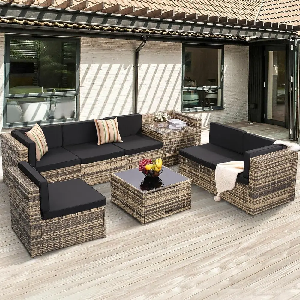Outdoor Furniture With Storage For Cushions - Set di Mobili da Esterno in