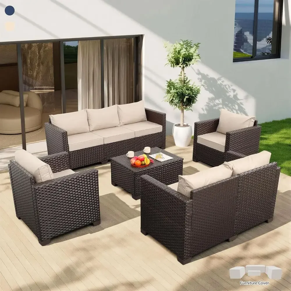 Outdoor Furniture With Storage For Cushions - Set di mobili da giardino in