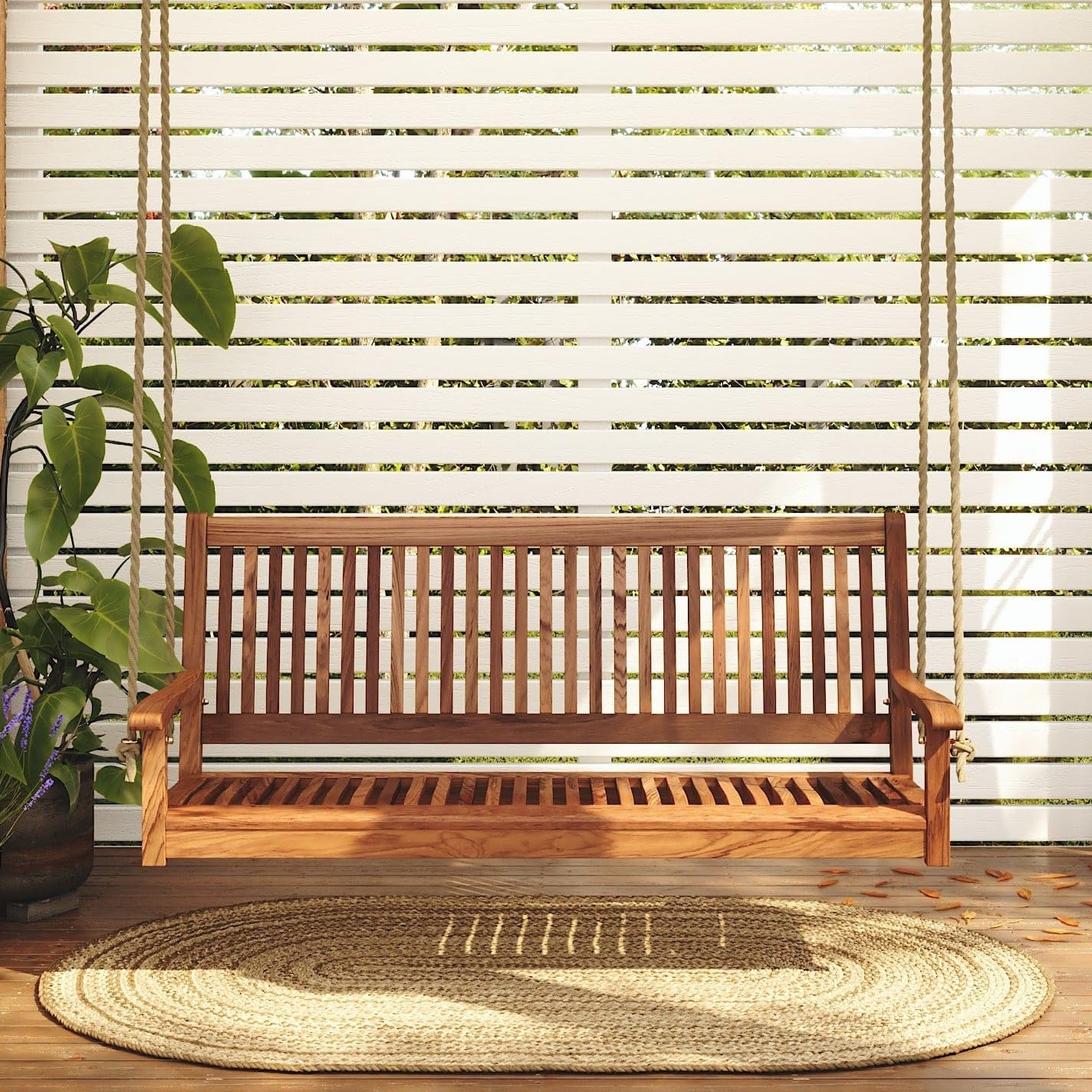 Outdoor Furniture Oil - Dondolo da Veranda in Legno di