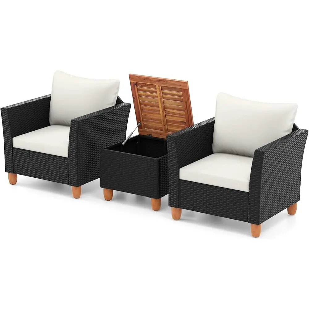 Outdoor Furniture With Storage For Cushions - Set di Mobili da Esterno a