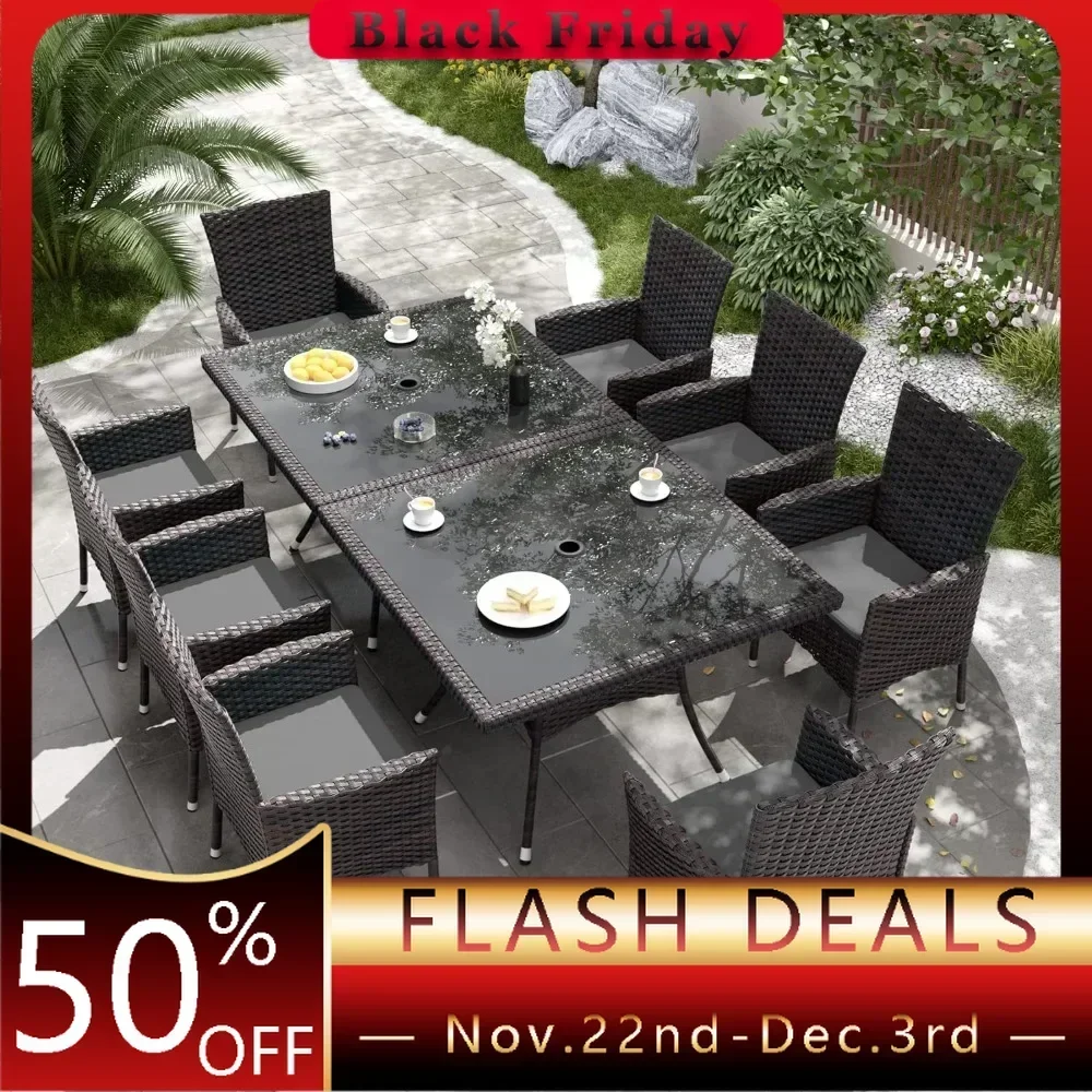 Outdoor Furniture Grey - Set di mobili da terrazza, comprese