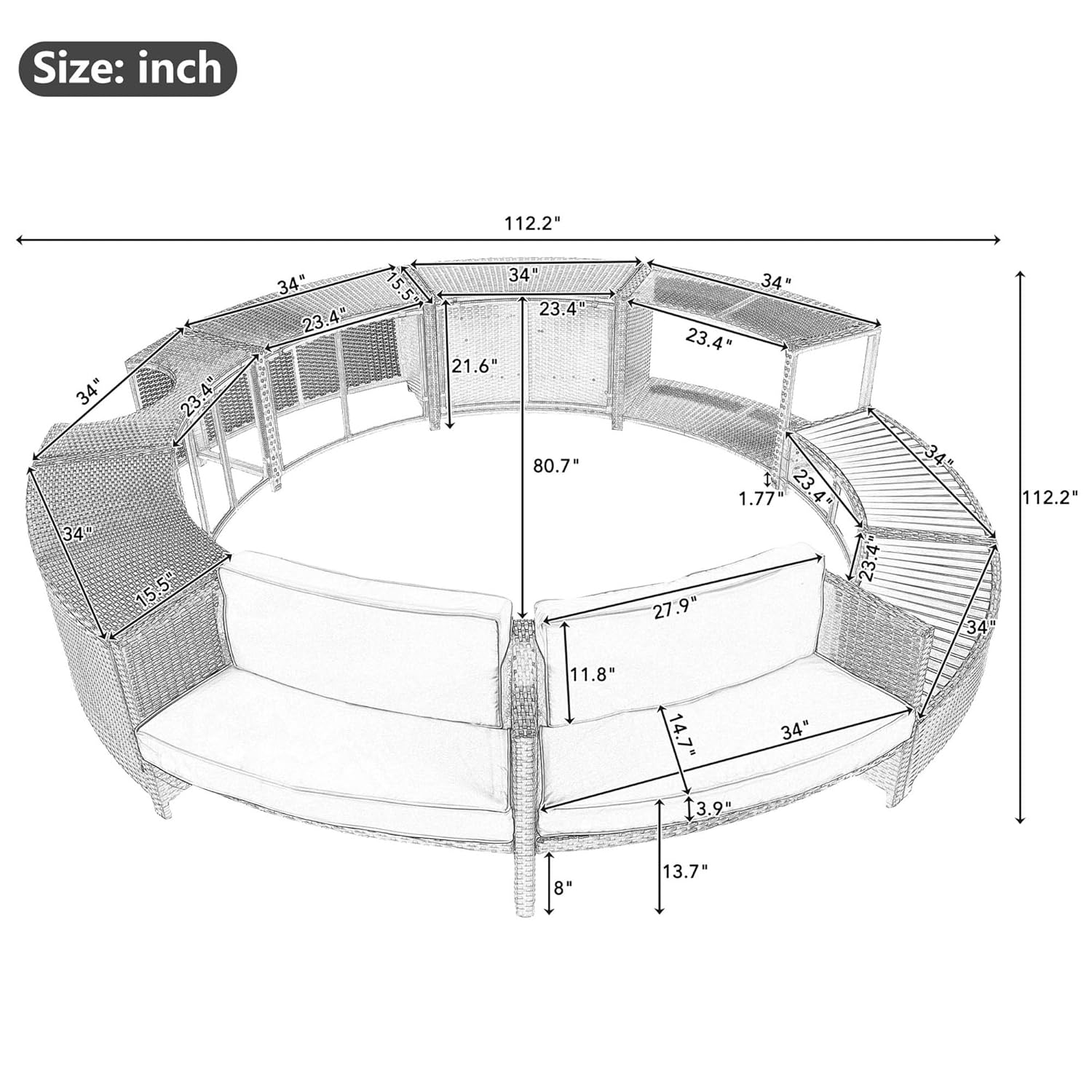 Set Divano da Esterno in Ratta - Outdoor Furniture With Storage For Cushions recensione e prezzo