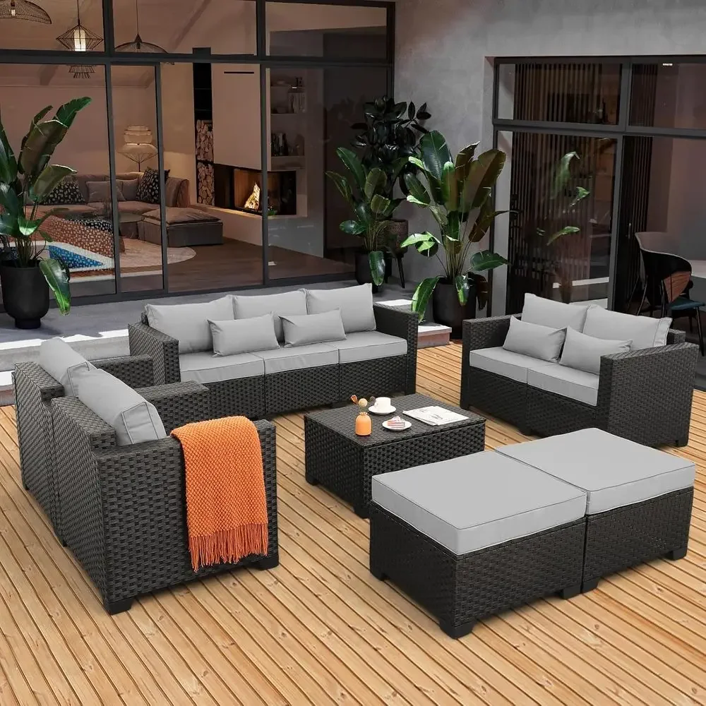 Set di Mobili da Esterno a 7 P - Outdoor Furniture With Storage For Cushions recensione e prezzo