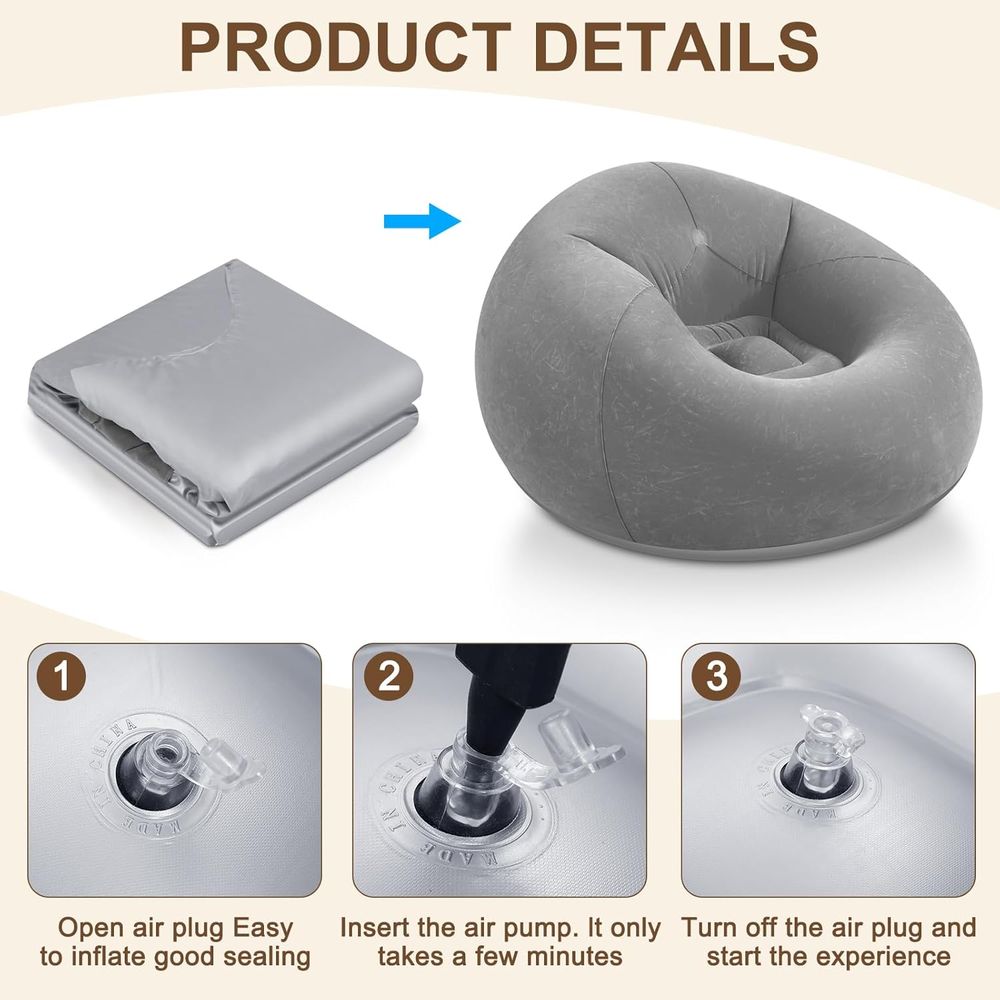 Poltrone Gonfiabili a Forma di - Outdoor Furniture Grey recensione e prezzo