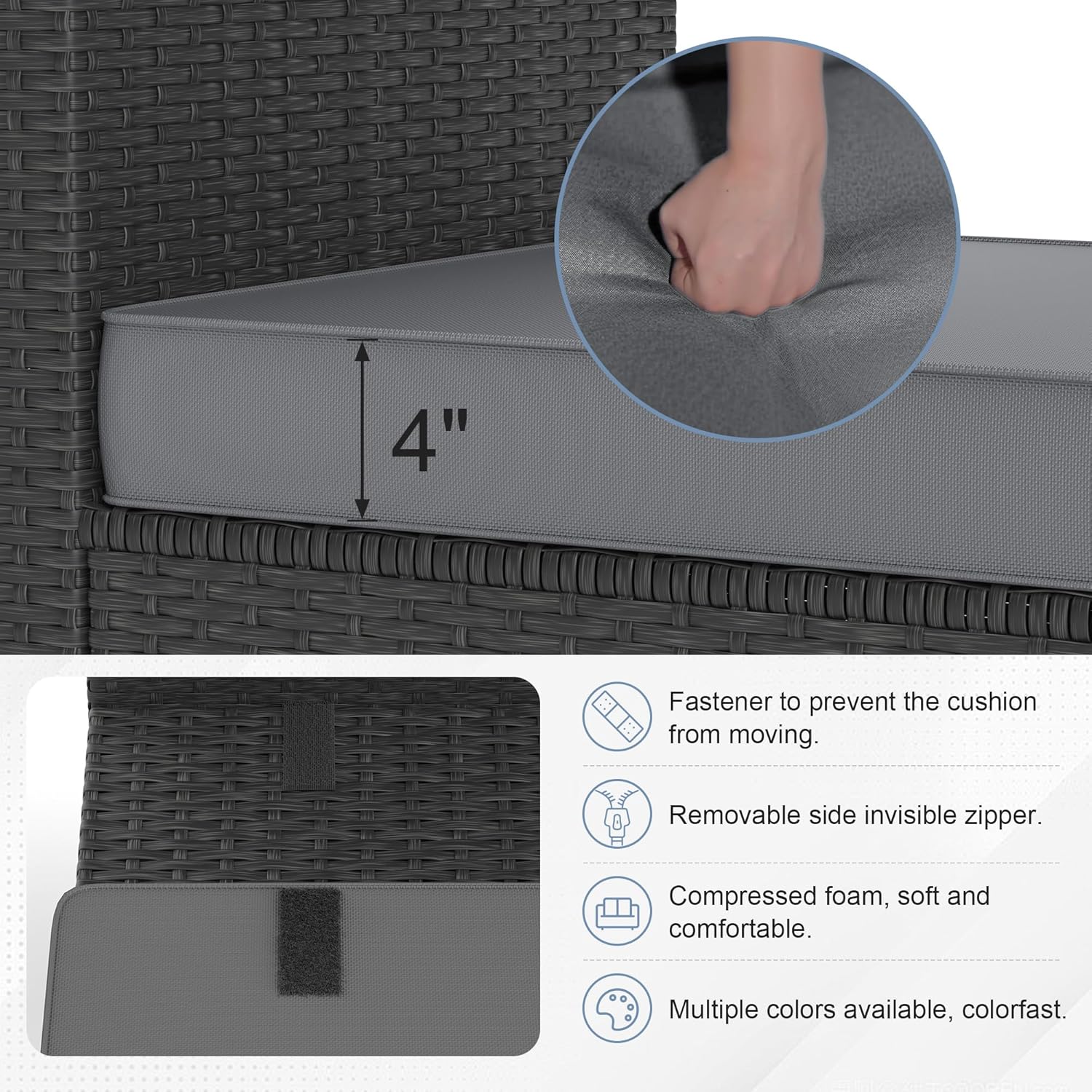 Set di Mobili da Esterno in Ra - Outdoor Furniture Grey recensione e prezzo