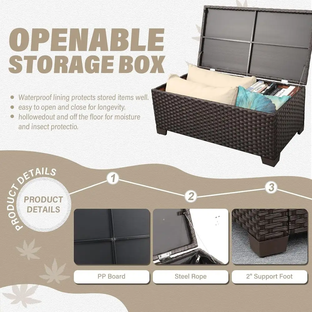 Set di Mobili da Esterno a 4 P - Outdoor Furniture With Storage For Cushions recensione e prezzo