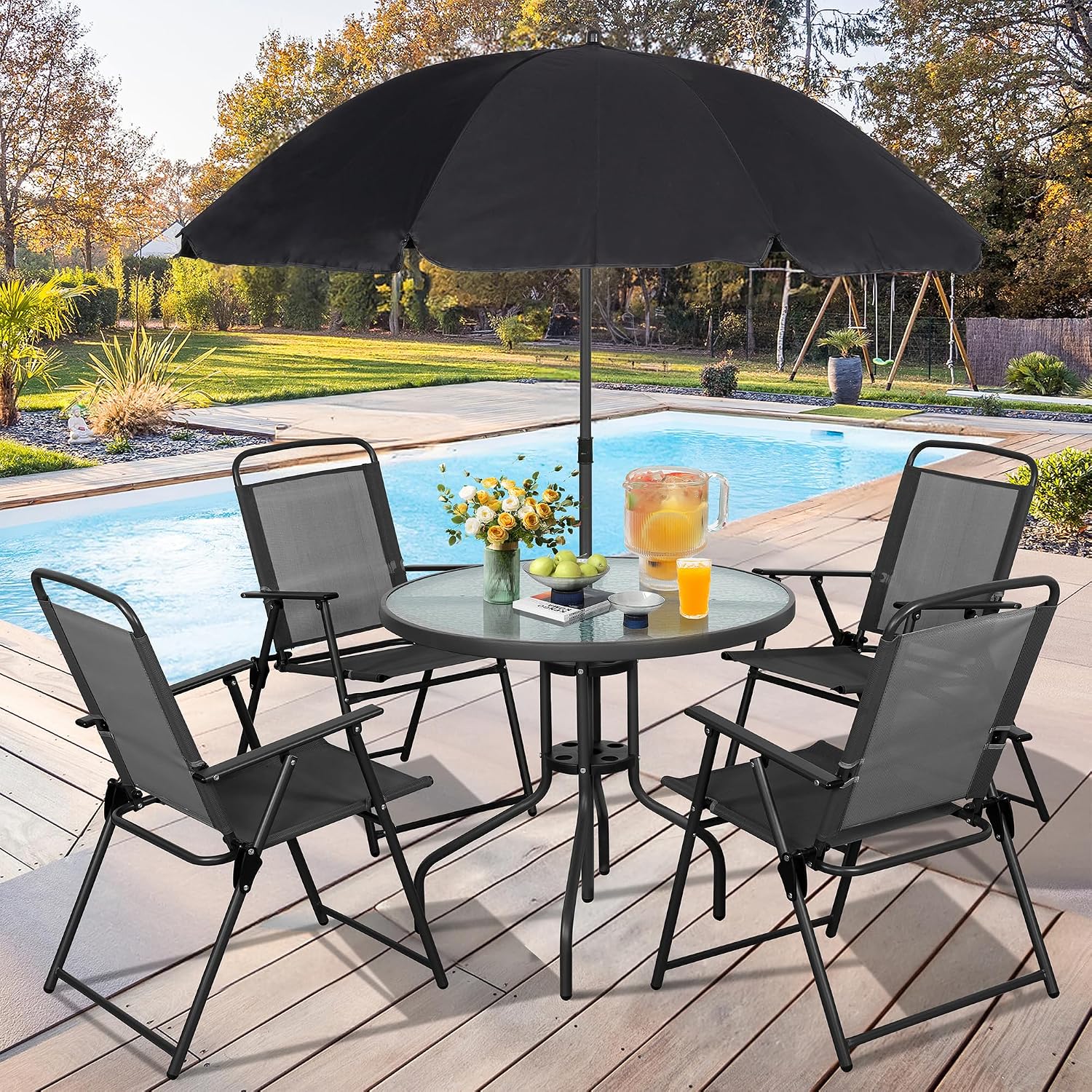 Set da pranzo in metallo per p - Outdoor Furniture Sunbrella recensione e prezzo