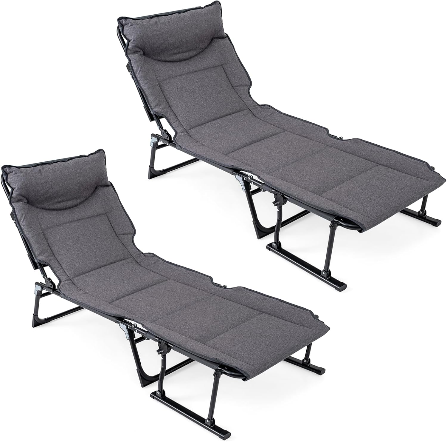 Set di 2 sedie a sdraio pieghe - Camping Cot Foldable recensione e prezzo