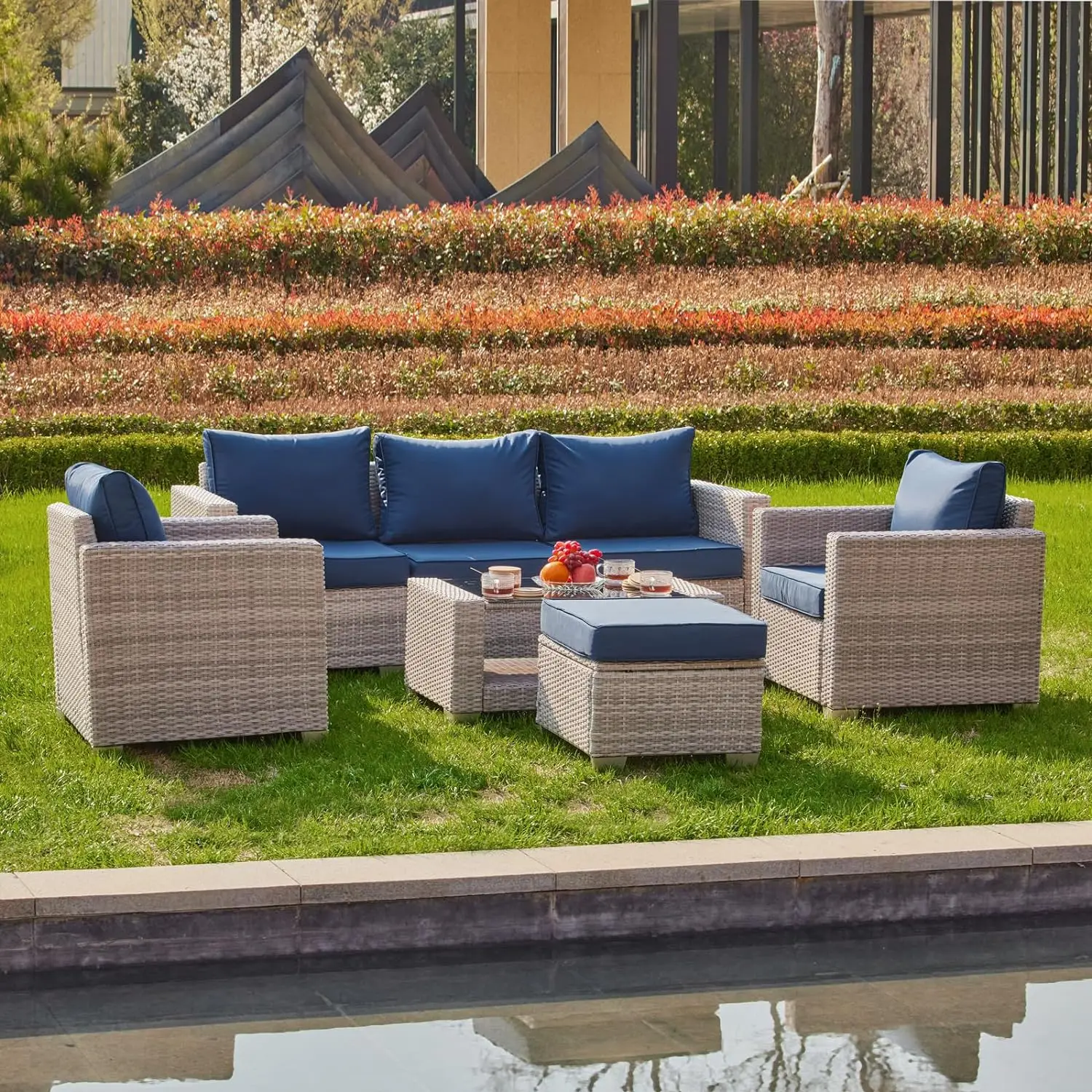 % un set di mobili da giardino - Outdoor Furniture Grey recensione e prezzo
