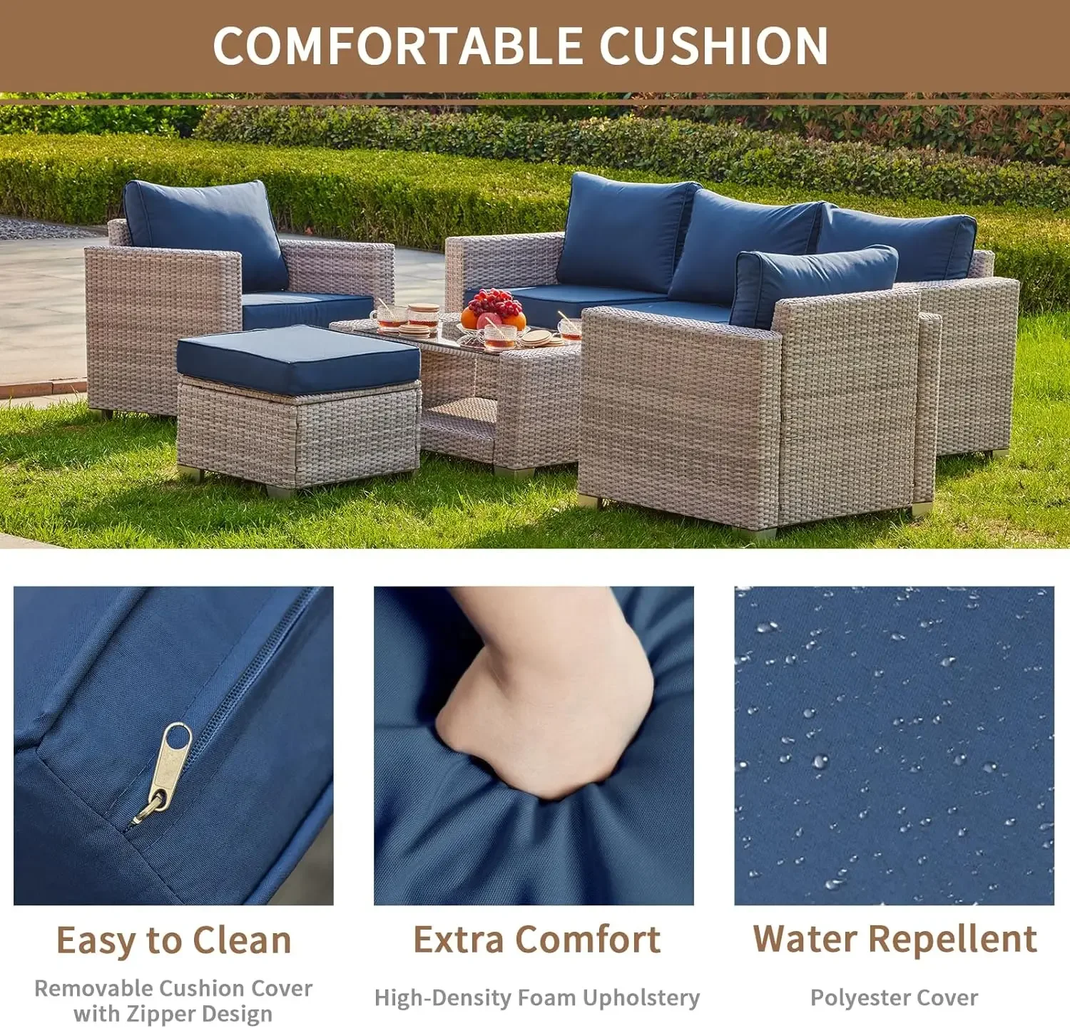 % un set di mobili da giardino - Outdoor Furniture Grey recensione e prezzo