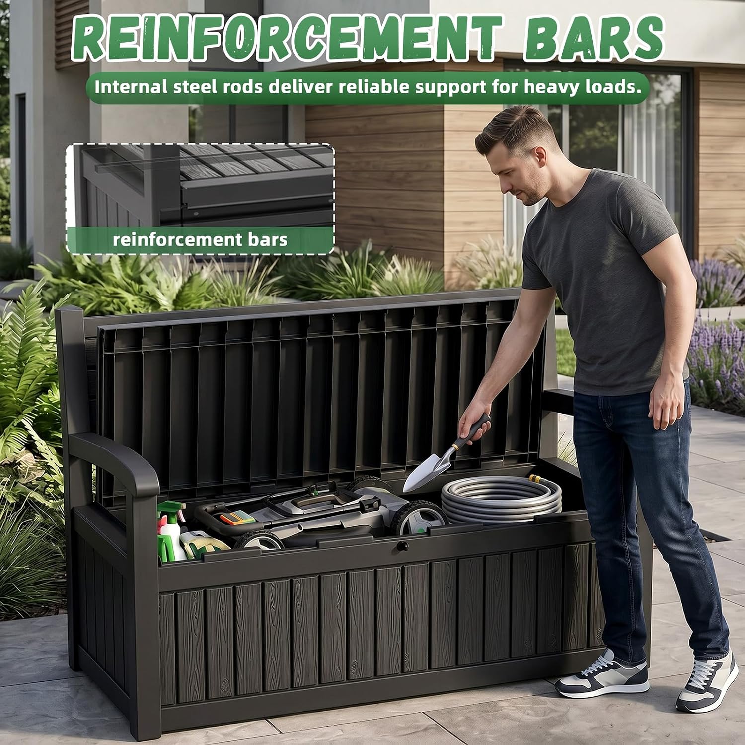 Grande contenitore da esterno  - Outdoor Furniture With Storage For Cushions recensione e prezzo
