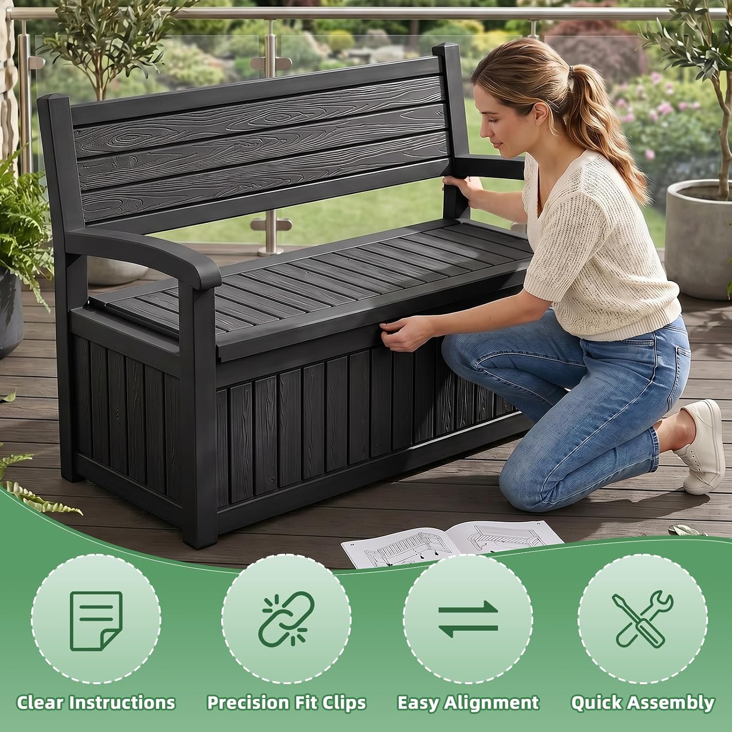 Grande contenitore da esterno  - Outdoor Furniture With Storage For Cushions recensione e prezzo