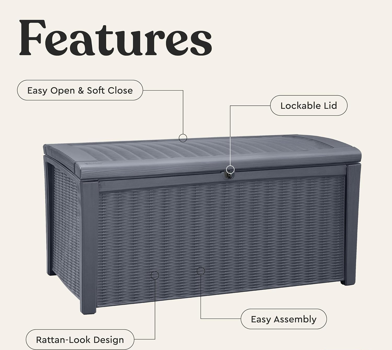 Contenitore da Esterno da 110  - Outdoor Furniture With Storage For Cushions recensione e prezzo