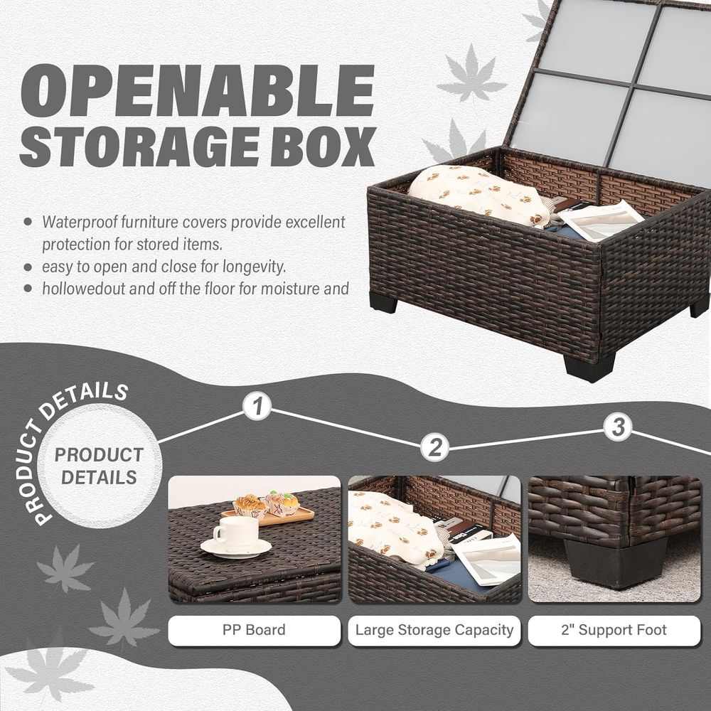 Set di mobili da esterno in vi - Outdoor Furniture With Storage For Cushions recensione e prezzo