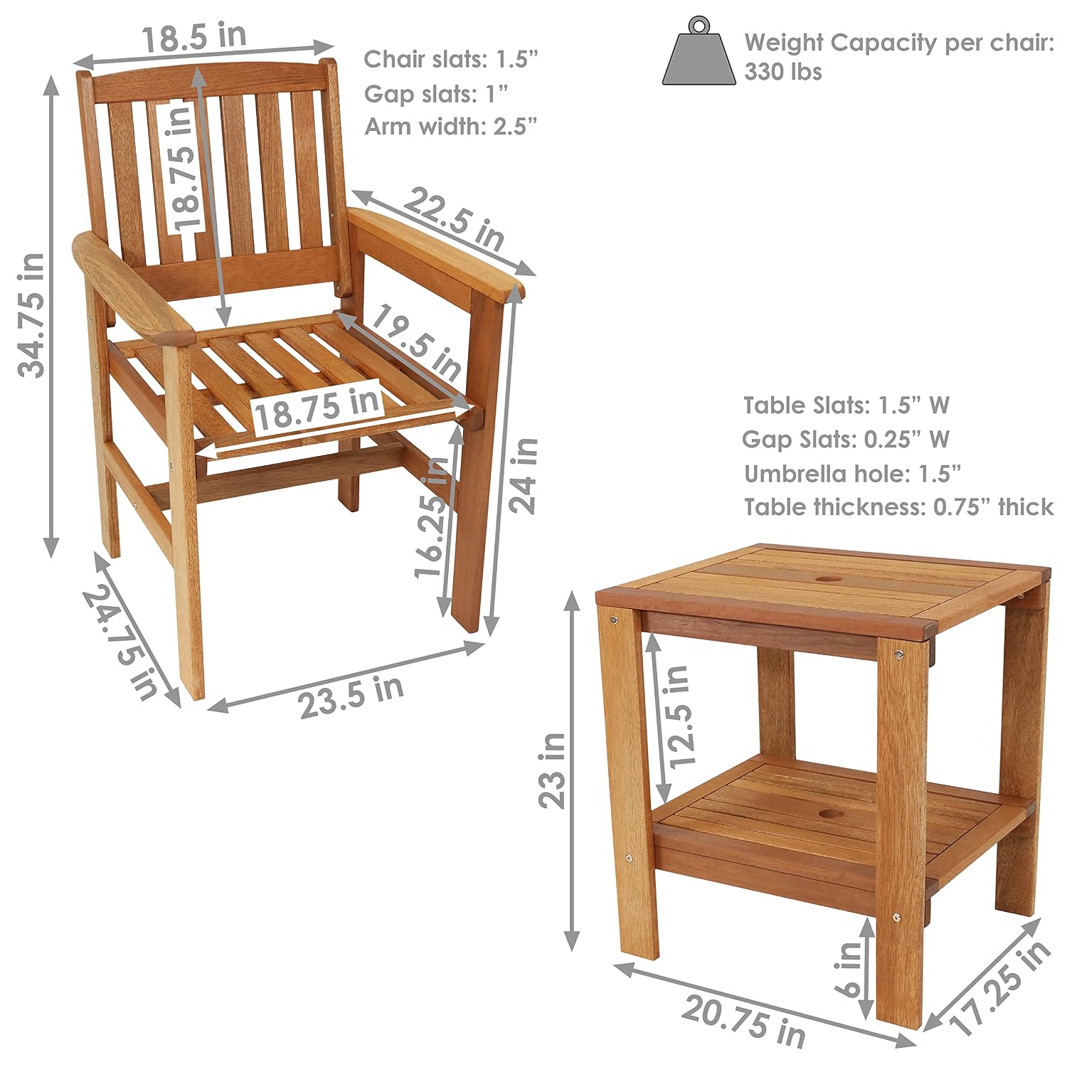 Set da Patio in Legno 3 Pezzi: - Outdoor Furniture Oil recensione e prezzo