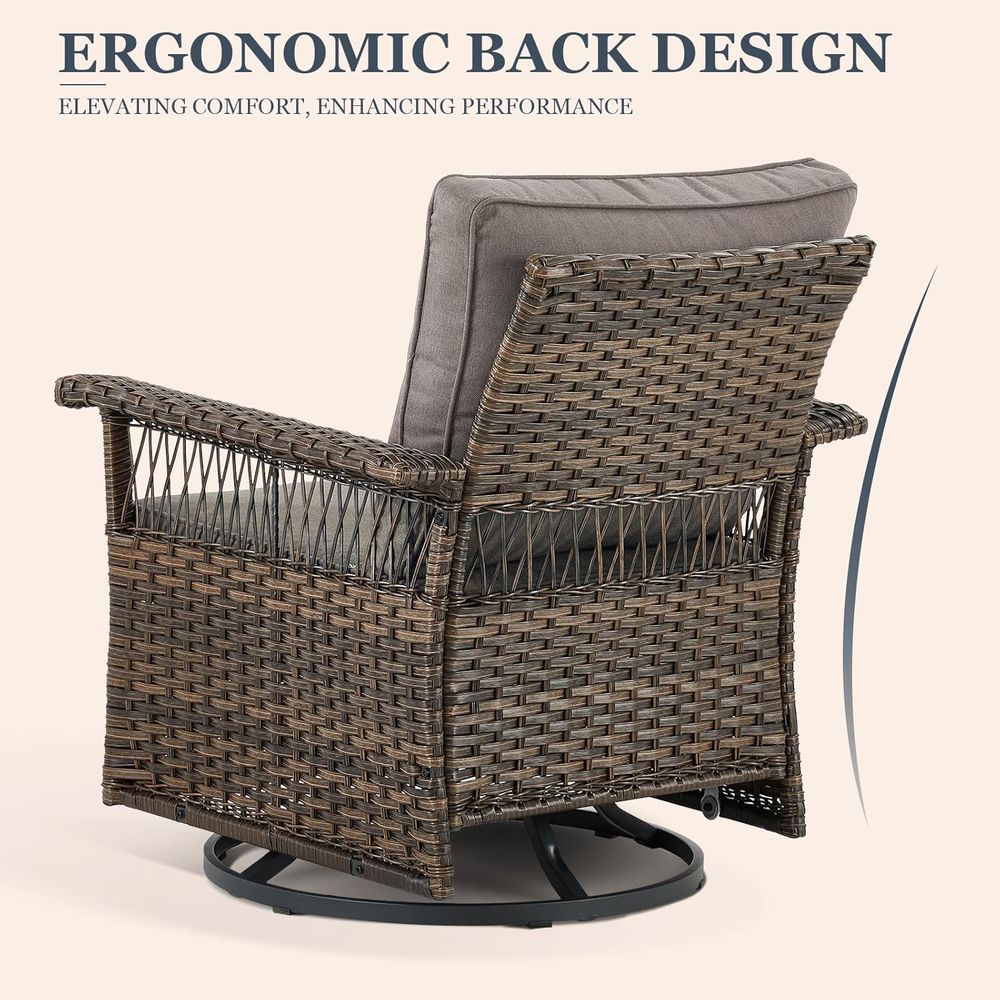 Set di 2 Sedie Girevoli in Vim - Outdoor Furniture Grey recensione e prezzo
