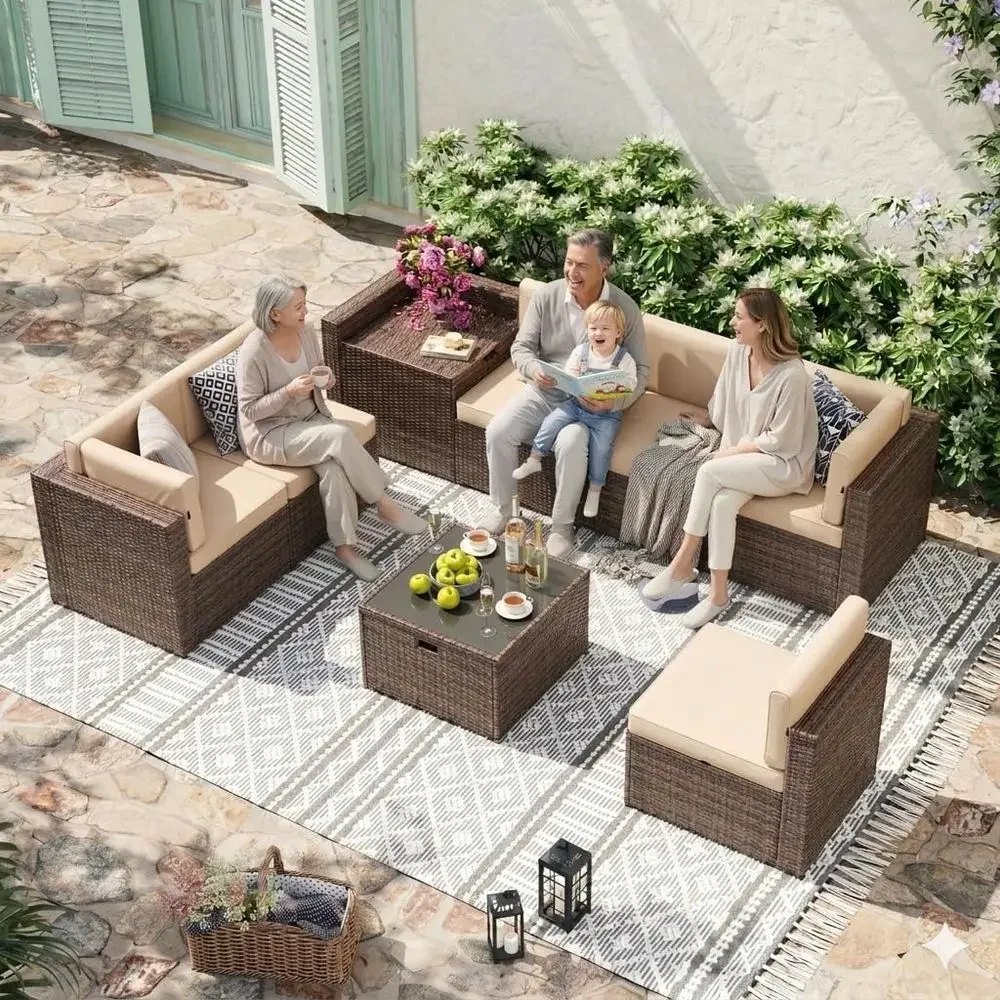 Set di Mobili da Esterno in Vi - Outdoor Furniture With Storage For Cushions recensione e prezzo