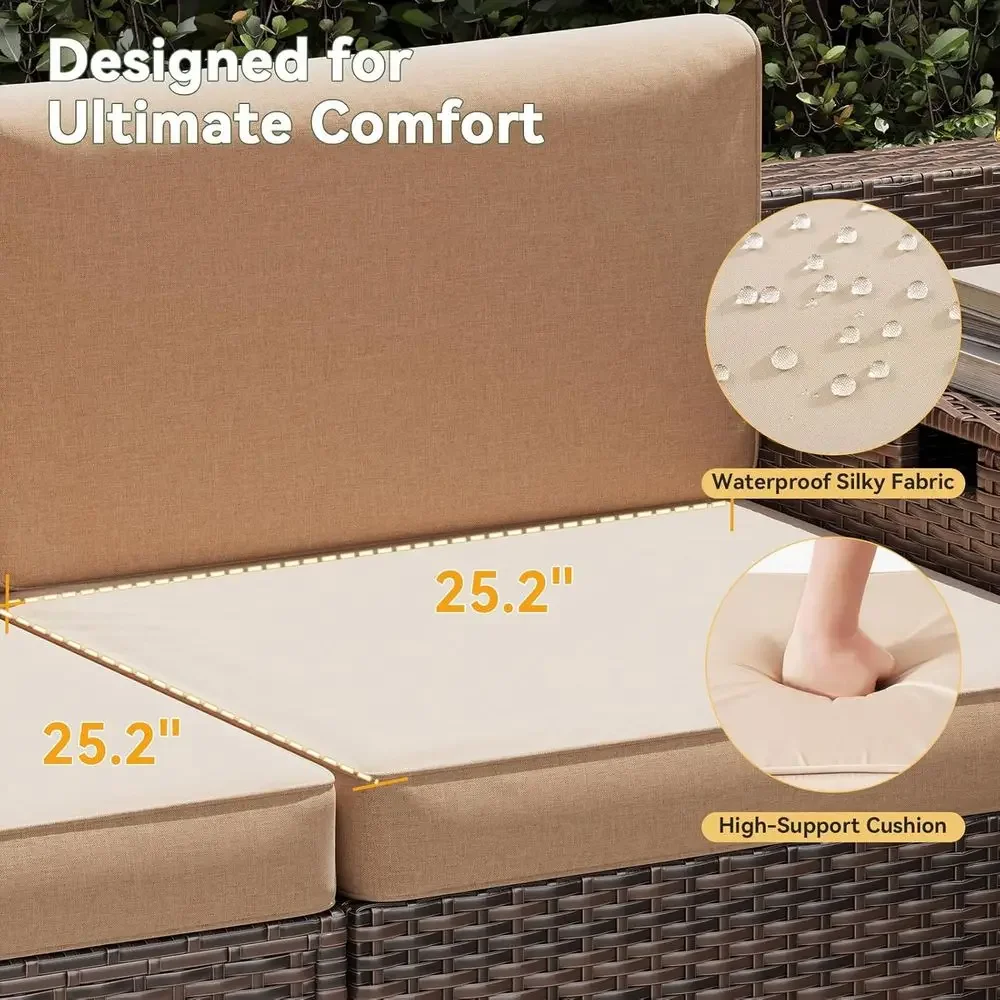 Set di Mobili da Esterno in Vi - Outdoor Furniture With Storage For Cushions recensione e prezzo