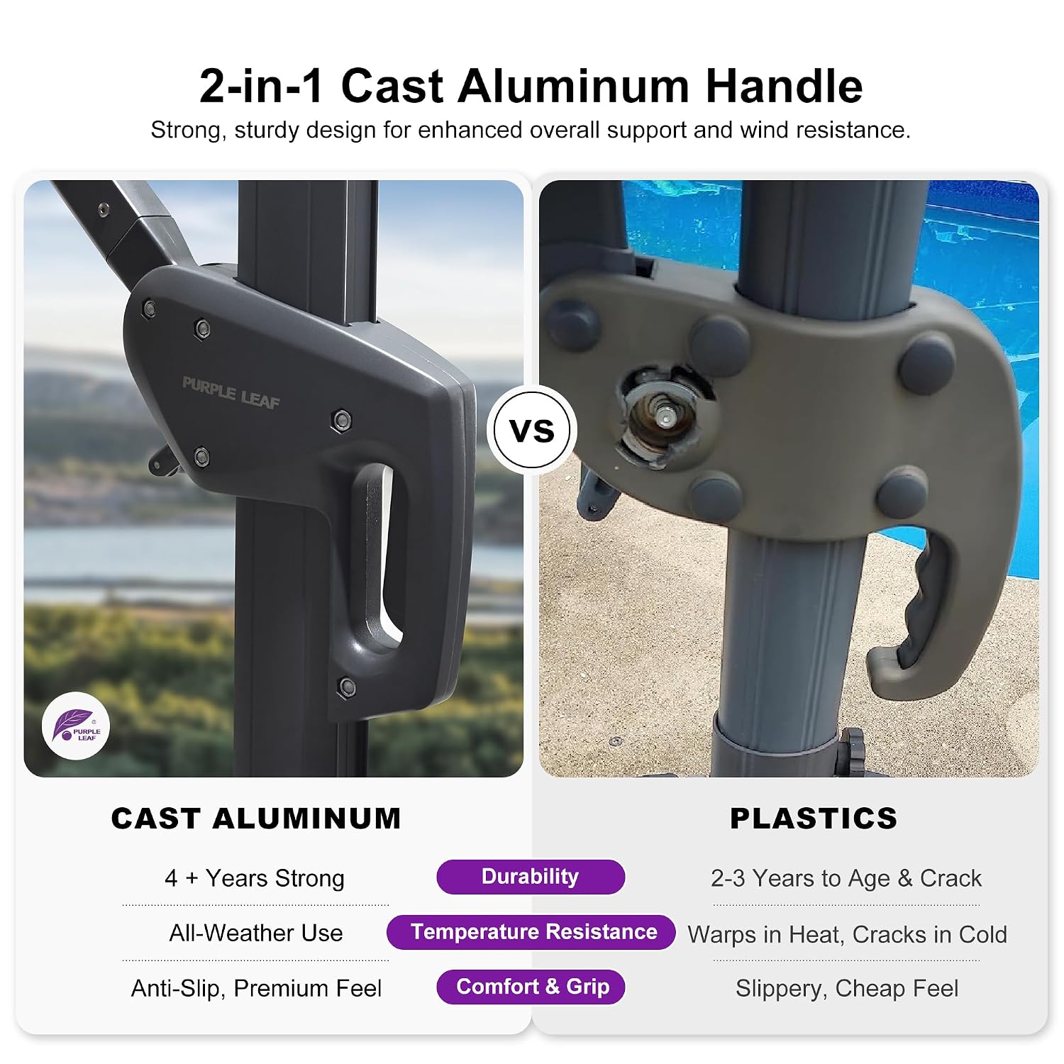 Ombrellone da esterno 9' x 11, - Outdoor Furniture Grey recensione e prezzo