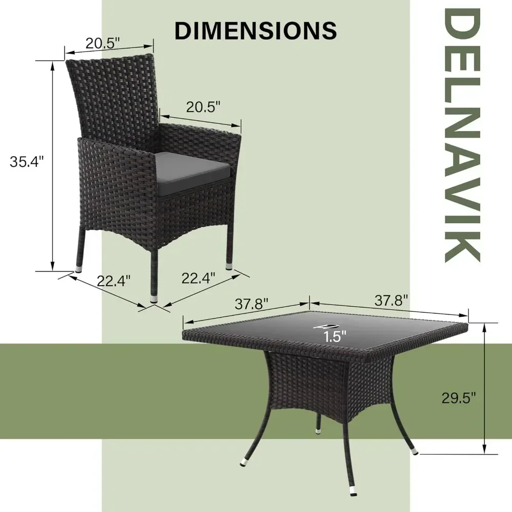 Set di mobili da terrazza, com - Outdoor Furniture Grey recensione e prezzo