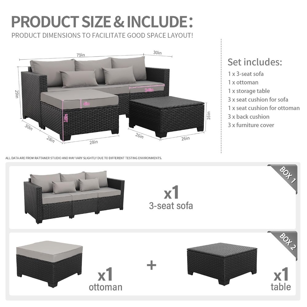 Divano Sezionale da Esterno in - Outdoor Furniture With Storage For Cushions recensione e prezzo