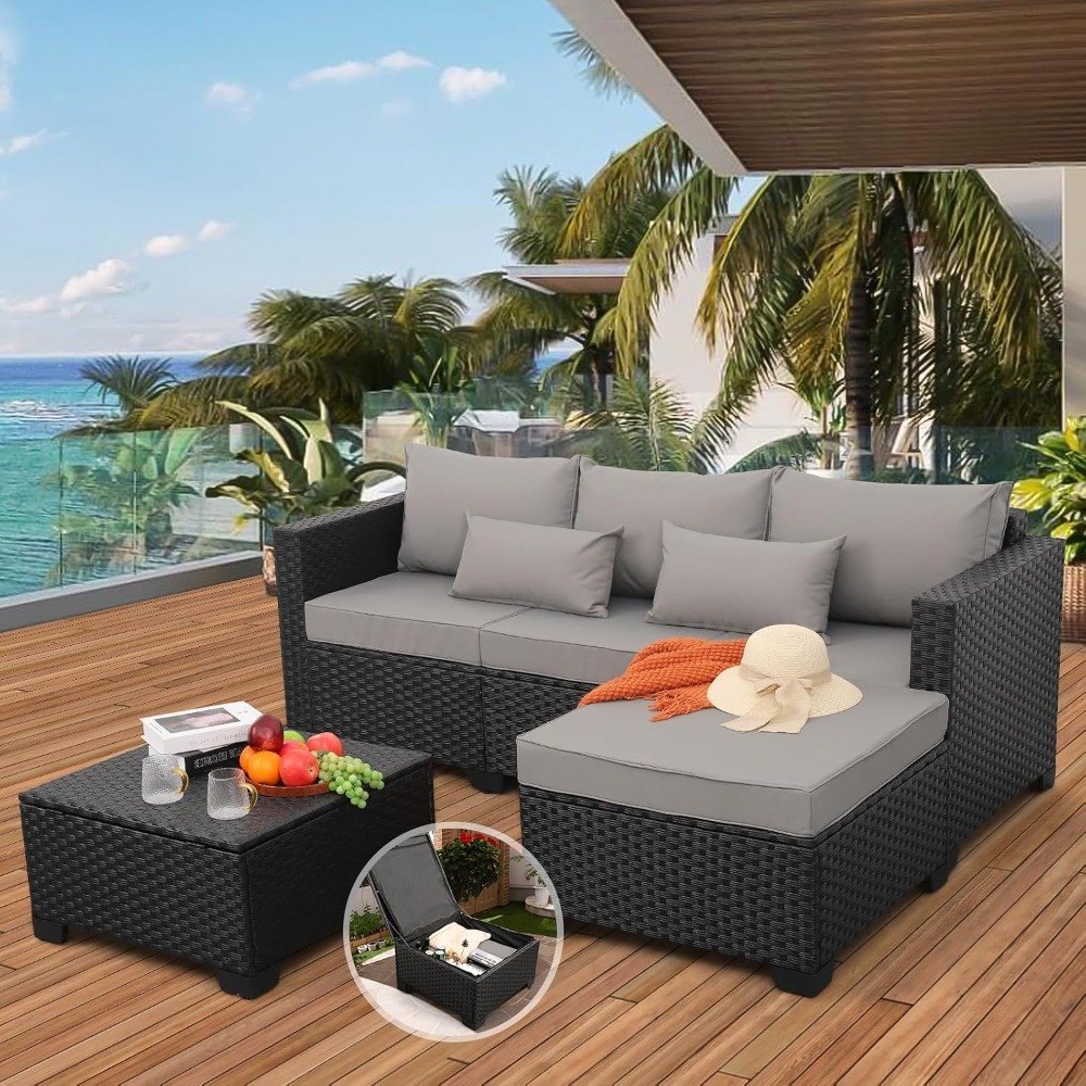 Divano Sezionale da Esterno in - Outdoor Furniture With Storage For Cushions recensione e prezzo