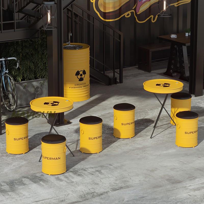 Creative Wrought Iron Oil Drum - Outdoor Furniture Oil recensione e prezzo